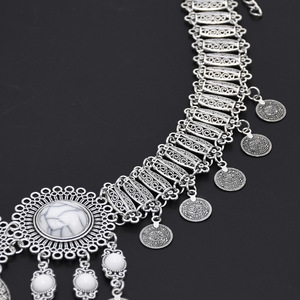 Vintage Style Coin Tassel Alloy <strong>Waist</strong> <strong>Chain</strong> Bohemian Antique Silver Body <strong>Chain</strong> Seaside Holiday Style Dress <strong>Belt</strong> - Product Image 6