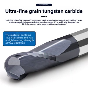 Taiwan <span class=keywords><strong>Shendong</strong></span> 60-Grad Wolframstahl-Kugelfräser 2-Klingen Hartmetall R-förmiger Kugelfräser CNC-Bearbeitung Nano-Beschichtung Modell - Product Image 2