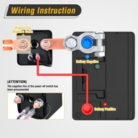 Interrupteur de déconnexion de batterie à distance 12V 200A, coupe-circuit antivol pour voiture, relais de commande à distance sans fil avec 2 contrôleurs