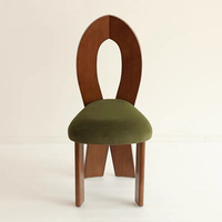 Chaise de salle à manger en bois massif de style français pour la maison, chaise de bureau avec dossier, design moderne minimaliste pour le salon et la coiffeuse