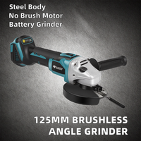 Professionnel 18V alimenté par batterie bricolage outils électriques Machine de polissage 125mm grande meuleuse d'angle sans brosse rectifieuse à glissière