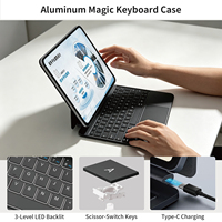 Clavier Magique Magnétique Sans Fil pour iPad Pro 13 Pouces M4 M5 avec Touchpad à Ciseaux Pleine Taille, Gestes Multi-Touch et Rétroéclairage