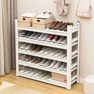 <span class=keywords><strong>Scarpiera</strong></span> Pieghevole in Metallo di Grande Capacità, Scaffale Salvaspazio Regolabile per l'Ingresso - Product Image 1