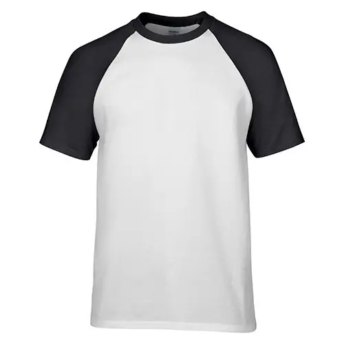 कस्टम लोगो पुरुषों महिलाओं युवा लघु आस्तीन रागलाण बेसबॉल टी शर्ट पॉलिएस्टर कपास महसूस बनाने की क्रिया खाली रागलाण आस्तीन शर्ट