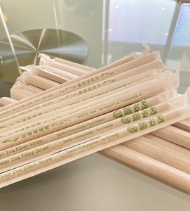 Pajitas Ecológicas Compostables, Libres de Plástico, Hechas con Materiales Naturales de Origen Vegetal, para Restaurantes y Comida para Llevar, Suministro Directo de Fábrica - Product Image 3