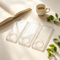 Coque de téléphone transparente antichoc en acrylique Qin pour téléphone Android F25 avec boîte