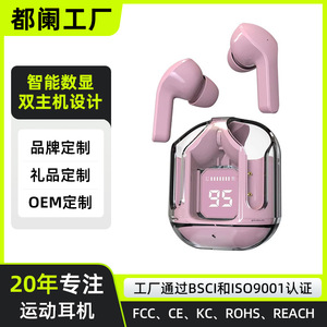 TN56 Bluetooth Earphones 6mm Driver Dual <b>Mic</b> ENC Noise Cancelling Sport <b>Wireless</b> Touch Control Type C Charging - Product Image 5
