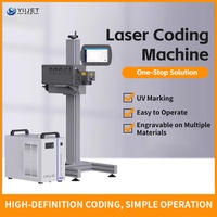 Machine de marquage laser UV refroidie par air de 5 watts pour le marquage et l'impression de codes QR de numéro de lot, d'autenticité et d'étiquettes de suivi et de traçabilité