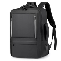 Sac à dos de voyage extensible grande capacité en PU imperméable, antivol, pour ordinateur portable, idéal pour le bureau et les affaires