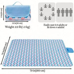 Wholesale Custom Logo Printed <b>Large</b> Tote Foldable Acrylic Outdoor Picnic Camping <b>Mat</b> Oxford PVC Waterproof Lightweight Durable - Product Image 2