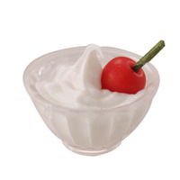 Mini-coupelle de dessert à la crème de cerise miniature 1/12 pour maison de poupée OB11, accessoires de décoration de scène alimentaire DIY