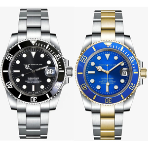 Montre en acier avec logo personnalisé, faible MOQ, étanche, verre saphir, mouvement NH35, pour dropshipping - Product Image 2