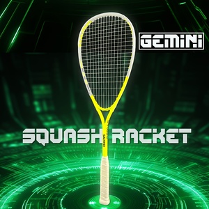 Raquette de squash légère en fibre de carbone composite, pré-cordée 14x19, raquette de contrôle pour débutants hommes femmes, entraînement sportif en salle - Product Image 1