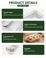 Vente flash - Contenant alimentaire en aluminium jetable F2, emballage écologique avec couvercle, pour la restauration à emporter