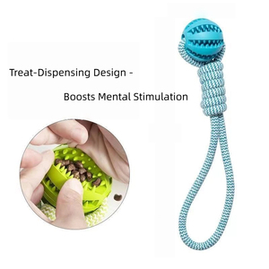 Çevre dostu toptan köpek oyuncağı çiğnemek tedavi topu Modern pamuk eğitim köpekler için interaktif diş temizleme özelliği - Product Image 4