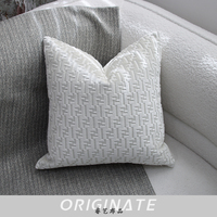Housse de coussin décorative RUIYI blanche avec motif lettre F, coutures carrées, écologique, non toxique, pour la maison, la chambre, le balcon, le salon