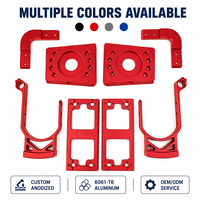 Supports de montage en aluminium usinés CNC anodisés de couleur personnalisée Rouge Bleu Or Noir OEM ODM Directement de l'usine