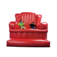 Fauteuil canapé gonflable double siège moderne avec pompe à air intégrée pour le camping, les restaurants en plein air, les parcs, les hôtels, les pique-niques et la pêche
