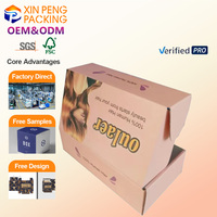 Boîte en papier kraft pliable carrée OEM 2026 XP, texture commerciale, pour snacks de rue, emballage personnalisé, boîte cadeau en papier kraft