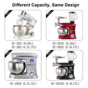 Batidora de Alimentos de Pedestal para Cocina, Mezcladora de Masa y Repostería, 3L, 3.5L, 4L, 5L, 6L, 6.5L, 7L, 8.5L, 10L, 12L - Product Image 4
