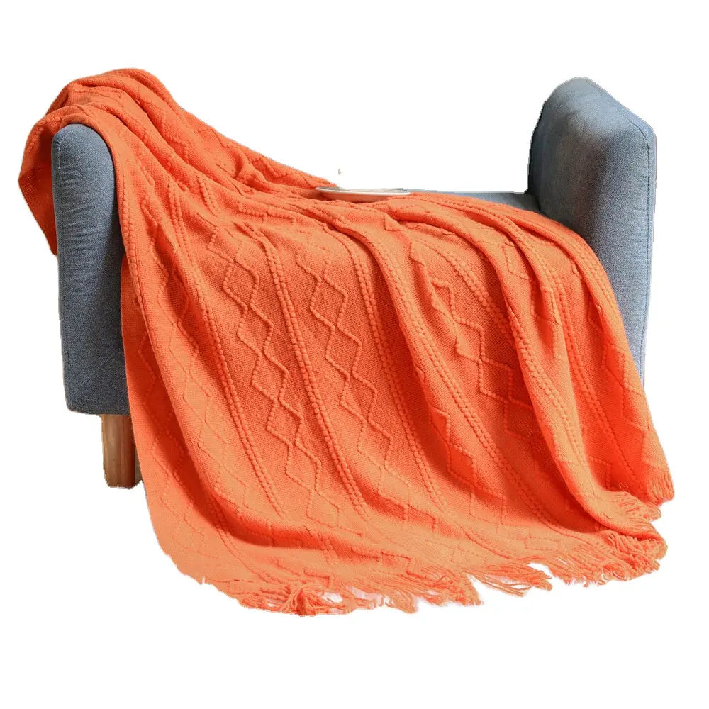 Dệt may nhà dệt kim trang trí giường sofa Chăn điều hòa không khí Chăn văn phòng mềm ấm ném chăn VP-JX001