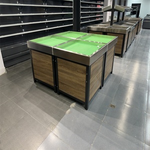 Support en bois en acier de fruits et légumes avec l'<span class=keywords><strong>espace</strong></span> mémoire pour le magasin de fruits frais et l'affichage de supermarché personnalisable - Product Image 5