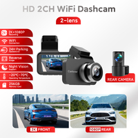 2K Dashcam Ultra HD Verborgen Autocamera WiFi Nachtzicht Auto Dashcam 2K Voor en Achter WIFI Auto Dashcam