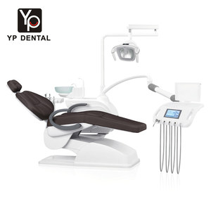 Modern <strong>Electric</strong> <strong>Dental</strong> <strong>Chair</strong> <strong>Unit</strong> LED Operating Light Adjustable Headrest Multifunctional Dentist Control System Steel Plastic - Product Image 2