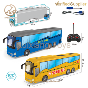 Jouets pour bébés, jouet bus scolaire avec lumières clignotantes réalistes et musique, télécommande 2,4G à fonctions complètes, 6 canaux, câble USB inclus - Product Image 5