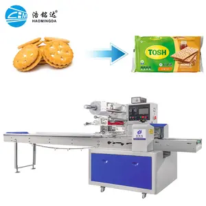 Mesin Pengepakan Kue, Wafel, Kue Jagung Otomatis, Mesin Pengepakan Kue Biskuit Koryo Pancake