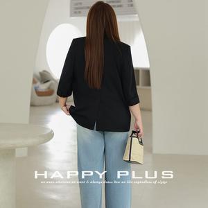 Blazer Vert Femme Runqi N9250 Manches Trois-Quarts Couleur Unie Veste de Costume de Bureau avec Boutons Grande Taille Style Commuting - Product Image 2