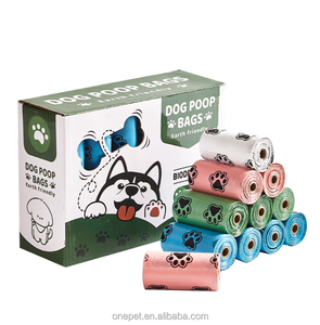 12 Rollers and 24 Rollers/Boxes Biodegradable Pet Poop Bag Cleaning Scooper Bag for Cats and Dogs Promotion Poop Bag