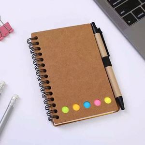 Loose-<b>leaf</b> Coil Notebooks Stationery Kraft Paper Detachable Sticky Notes Stickers Creative and Simple Notebooks Wholesale - Product Image 6