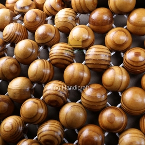 Coussin de siège auto en perles de bois naturel, respirant, rafraîchissant, avec soutien lombaire et massage pour conducteur et intérieur de véhicule - Product Image 3