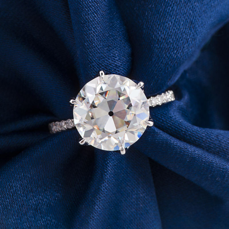 แหวนเพชรโมอิสซาไนต์ทองคำแท้ 10K