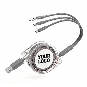 Wholesale Promotional Gift Mobile Phone 3 in 1 <b>Multi</b> <b>Charger</b> Custom for Iphone Charging Usb Cable With Logo - Product Image 1