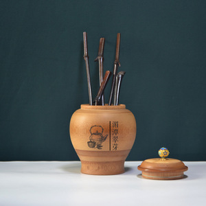 Bamboo Tea Canister Round Airtight Storage Jar Screw Cap For Tea Gift Packaging Craft Use Chongqing China - Product Image 4