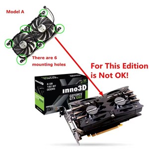 Videokühler, GPU-Grafikkartenlüfter für Inno3D P104-100 p104 100 Twin X2, für Inno3D GTX <span class=keywords><strong>960</strong></span> HerculeZ 2X <span class=keywords><strong>OC</strong></span> 4 GB, 2 Stück/Set CF-12915S - Product Image 4