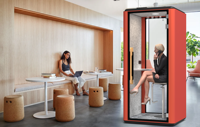 KINGMAN Cabine de bureau insonorisée moderne en aluminium, conception modulaire pour bureau, télétravail, école, entrepôt, appartement