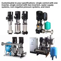 Pompes parallèles à fréquence variable en acier inoxydable avec collecteur, réservoir sous pression, démarrage/arrêt automatique, surveillance à distance, alimentation en courant continu, OEM