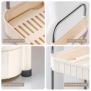 Kitchen Storage Rack Light Luxury Drain Rack Cup Tea Set Drain Rack Living Room Bathroom Cosmetics <b>Desktop</b> Storage <b>Shelf</b> - Product Image 3