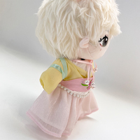 Boneka mewah gaya Tiongkok kustom uniseks 20cm dengan Aksesori pita peri pakaian Antik