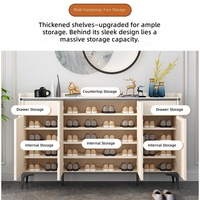 Meuble à chaussures moderne de luxe en bois, console de rangement pour salon, étagère à chaussures pour entrée