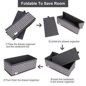 Boîtes de rangement pliables pour sous-vêtements, organisateur de tiroirs de placard, lot de 8, Guangdong - Product Image 6