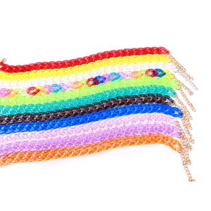 Collar de Cadena Cubana de Acrílico Transparente de Color Jelly, Accesorio Simple de Verano, Venta al Por Mayor - Product Image 3