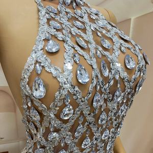 Vestido de Noche de Lujo para Mujer, con Apliques de Pedrería Brillante y Lentejuelas, para Fiesta de Graduación, Cumpleaños, Actuación, Cantante, Club - Product Image 4