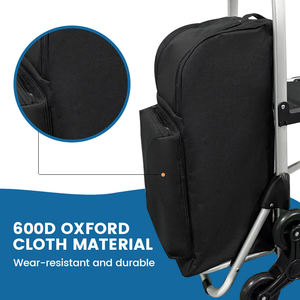आउटडोर गतिविधियों के लिए सीट के साथ 6 पहियों की खरीदारी करने वाली ट्रॉली बैकपैक के साथ 6 पहियों की शॉपिंग कार्ट - Product Image 5