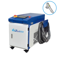 Machine de nettoyage au laser à fibre refroidie par eau HJZ 1500W CW avec fonction de texturation pour l'aluminium et le papier, facile à utiliser