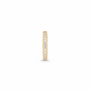 Single Pav Diamond Huggie U <b>Hoop</b> <b>Earrings</b> - Product Image 1