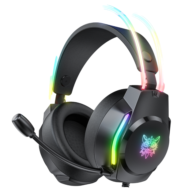 Onikuma X26 RGB LED JL Chipset DJ Travel Metal Over-Ear Gaming Headphones 2.1m Wired Ps5 E-Sports Noise Cancelling Waterproof